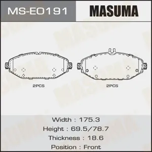 MASUMA MSE0191 Колодки торм.