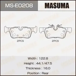 MASUMA MSE0208 Колодки торм.задние