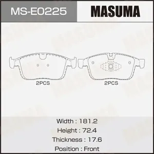 MASUMA MSE0225 Колодки торм.