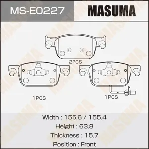 MASUMA MSE0227 Колодки торм.передние