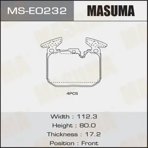 MASUMA MSE0232 Колодки торм.