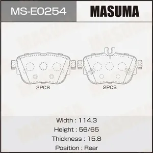 MASUMA MSE0254 Колодки торм.