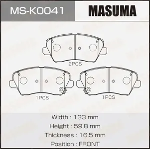 MASUMA MSK0041 Колодки торм.