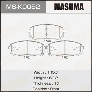 MASUMA MSK0052 Колодки торм.