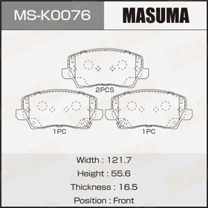 MASUMA MSK0076 Колодки торм.