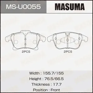 MASUMA MSU0055 Колодки торм.передние