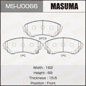 MASUMA MSU0066 Колодки торм.