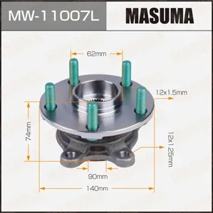 MASUMA MW11007 Ступица колеса переднего, с подшипником