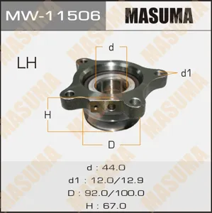 MASUMA MW11506 Ступица колеса Toyota Land Cruiser Prado 15- зад. с АВС