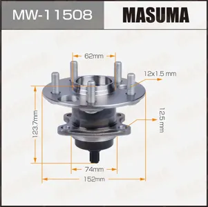 MASUMA MW11508 Подшипник ступицы  комплект ицы задней Toyota Auris Corolla 1.6-1.8 06>