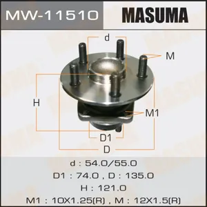 MASUMA MW11510 Ступица колеса заднего, с подшипником