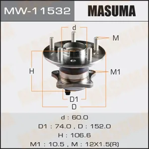 MASUMA MW11532 Ступица с подшип. в сборе задн. Camry VI (V40) (06-) [d=152 с ABS]