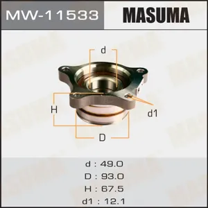 MASUMA MW11533 Ступица колеса заднего, с подшипником