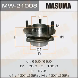 MASUMA MW21008 Ступица колеса переднего, с подшипником