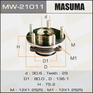 MASUMA MW21011 Подшипник передней ступицы комплект со ступицей Nissan Qashqai X-Trail 07>
