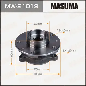MASUMA MW21019 Ступица с подшипником Nissan Qashqai с АБС