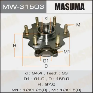 MASUMA MW31503 Подшипник ступицы комплект ицы задней Mitsubishi Pajero 01>