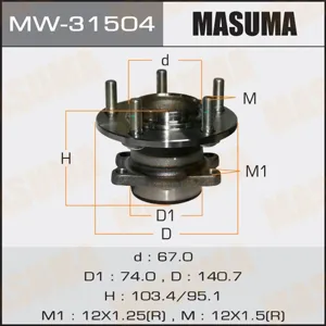 MASUMA MW31504 Подшипник ступицы комплект ицы задней Mitsubishi ASXGalant Fortis