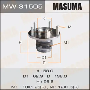 MASUMA MW31505 Ступица колеса заднего , с подшипником