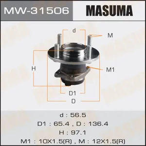 MASUMA MW31506 Ступичный узел (with ABS)