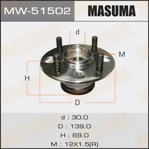MASUMA MW51502 Ступица колеса заднего, с подшипником