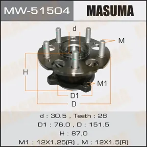 MASUMA MW51504 Ступица колеса заднего , с подшипником