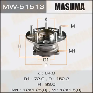 MASUMA MW51513 Ступица колеса заднего , с подшипником