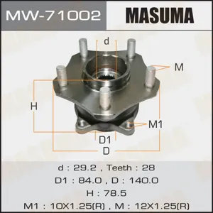 MASUMA MW71002 Подшипник пер. ступ. [ступица]
