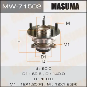 MASUMA MW71502 Ступица колеса заднего , с подшипником