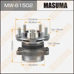 MASUMA MW81502 Подшипник ступицы  комплект ицы задней в сборе со ступицей Subaru Forester 12>XV 12>