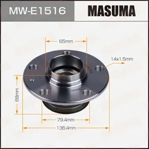MASUMA MWE1516 Ступица с подшипником VAG A3 Golf 03- задн. с АБС