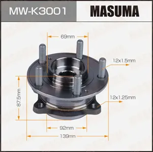 MASUMA MWK3001 Ступица с подшипником Hyundai Santa Fe IIIX55 05-