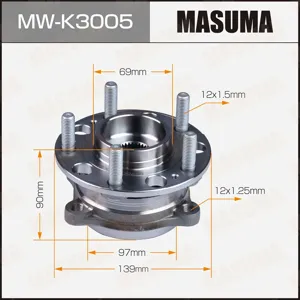 MASUMA MWK3005 Подшипник передней ступицы [ступица] Hyundai Santa Fe III 12-> Kia Sorento 09-