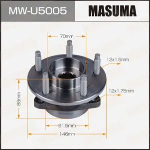 MASUMA MWU5005 Ступичный узел