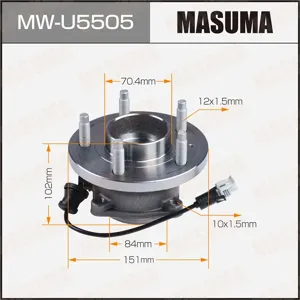 MASUMA MWU5505 Ступица с подшипником Chevrolet Captiva 07- задн. с АБС
