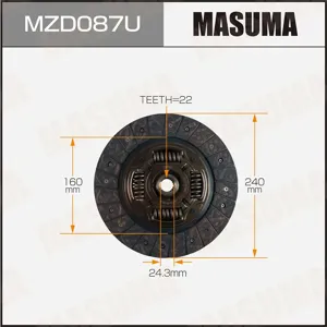 MASUMA MZD087U Диск сцепления