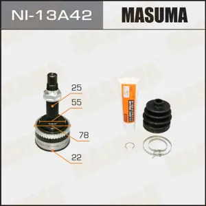 MASUMA NI13A42 Шрус наружный Nissan Almera , Sunny 1.3-1.6 93> 2522шл ABS 42Т