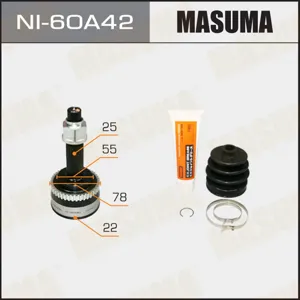 MASUMA NI60A42 Шрус наружный Nissan Almera N15 Sunny 1.4-2.0D 2522шл ABS 42Т