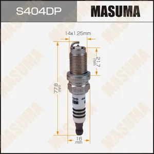 MASUMA S404DP Свеча зажигания DOUBLE PLATINUM