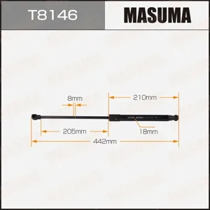 MASUMA T8146 Амортизатор капота