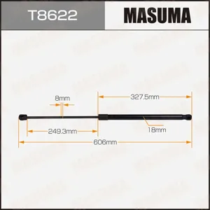 MASUMA T8622 Амортизатор L=606мм багажника