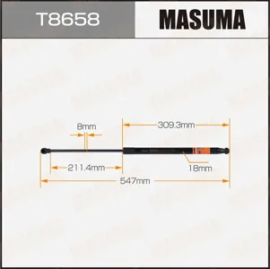 MASUMA T8658 Клипса (пластиковая крепежная деталь)