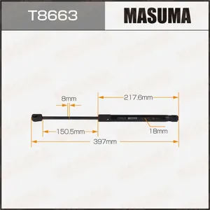 MASUMA T8663 Амортизатор крышки багажника