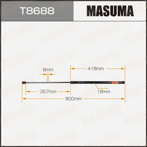 MASUMA T8688 Амортизатор капота