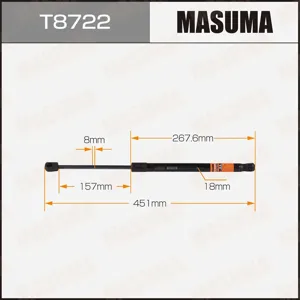 MASUMA T8722 Амортизатор капота