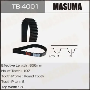 MASUMA TB4001 Ремень ГРМ