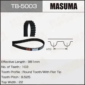 MASUMA TB5003 Ремень ГРМ