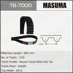 MASUMA TB7000 Ремень ГРМ