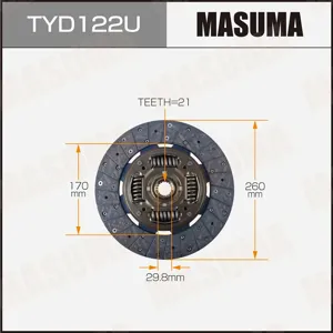 MASUMA TYD122U Диск сцепления [260 mm]