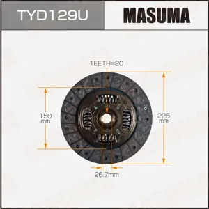 MASUMA TYD129U Диск сцепления